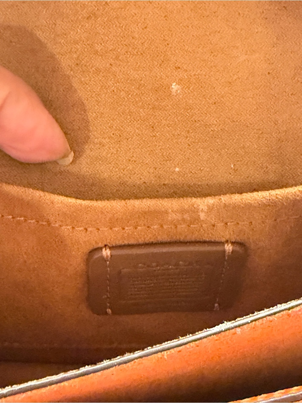 Coach Orange Leather Chain Shoulder Bag with Card Case - Picture 5 of 8